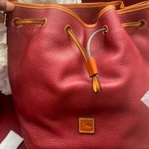 Dooney & Bourke drawstring leather handbag